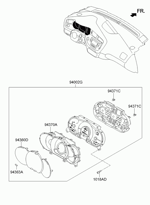 Щиток приборов для Киа Сид 2012-2015