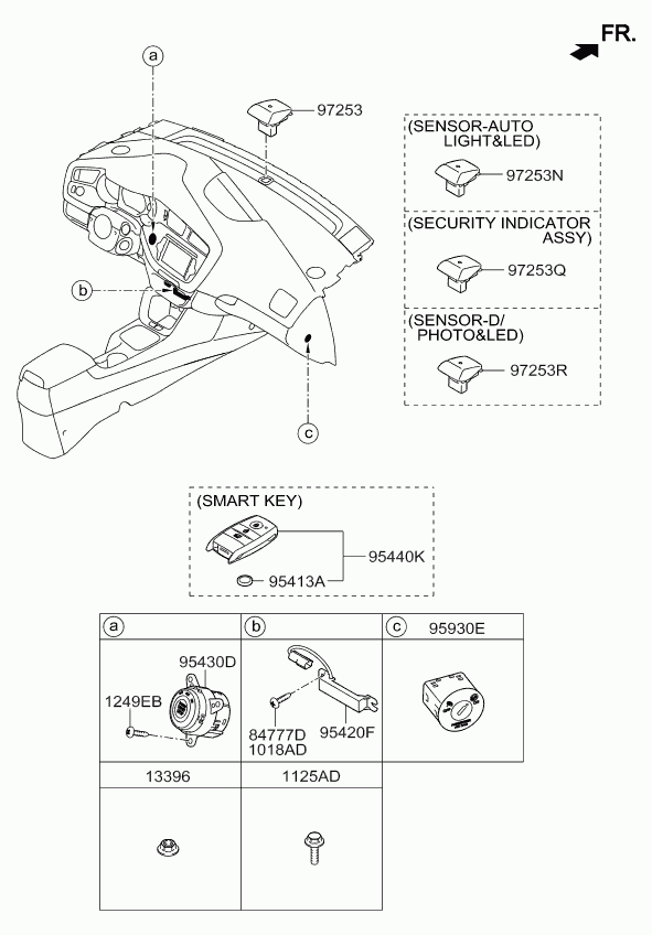 Смарт ключ для Киа Сид 2012-2015