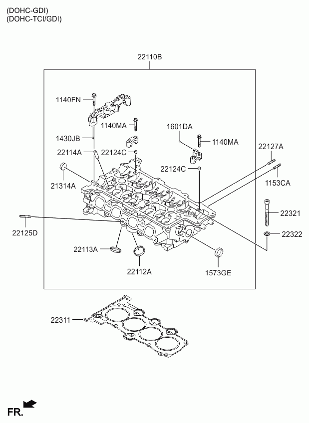 Головка блока цилиндров в сборе для Киа Сид 2015-2018