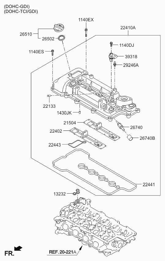 Клапан давления масла для Киа Сид 2015-2018