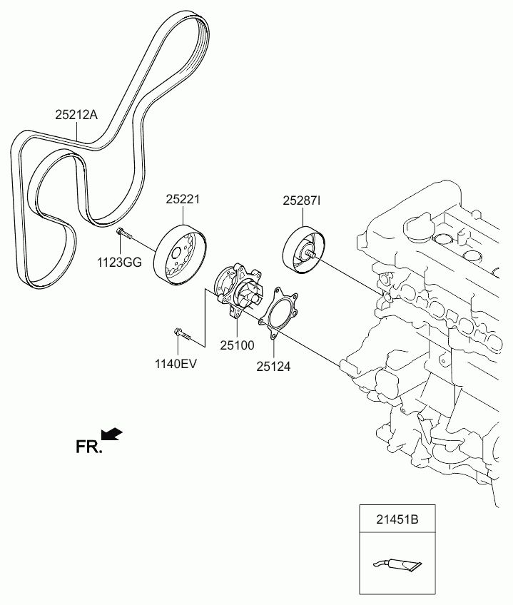 Помпа водяная для Киа Сид 2015-2018