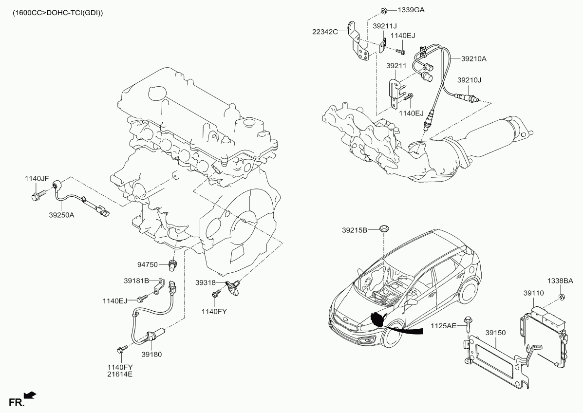Кислородный датчик, лямбда зонд для Киа Сид 2015-2018