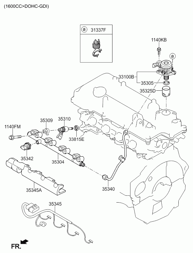 Топливная форсунка для Киа Сид 2015-2018