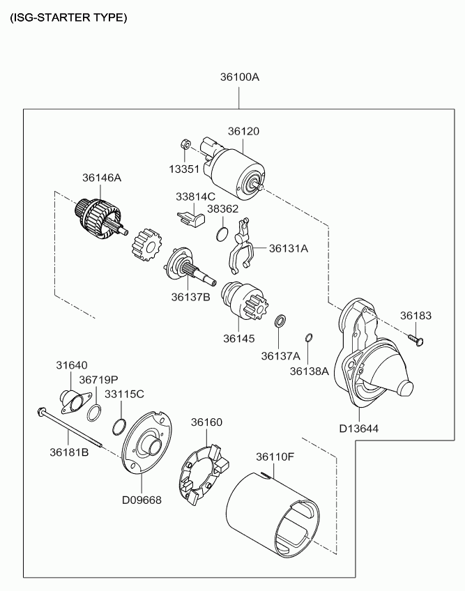 Стартер в сборе для Киа Сид 2015-2018