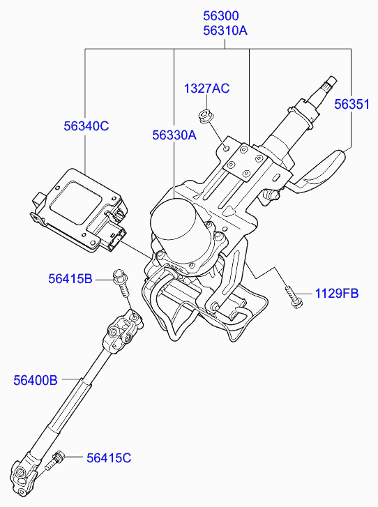Рулевой вал для Киа Сид 2015-2018