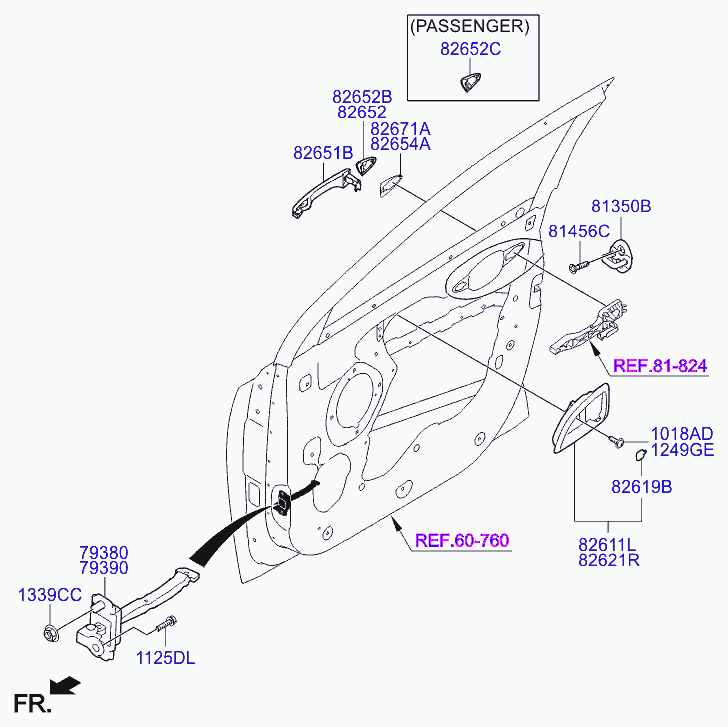 Ручка передней двери для Киа Сид 2015-2018