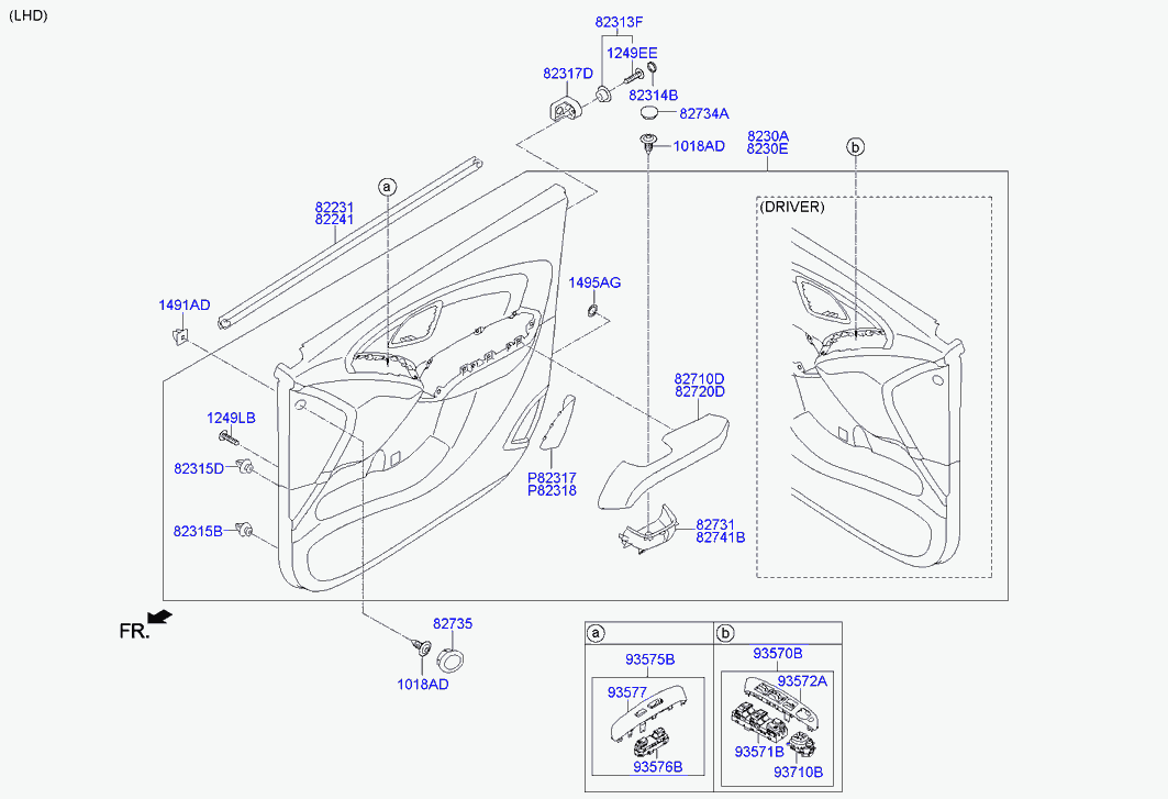 Панель кнопок стеклоподъёмников для Киа Сид 2015-2018