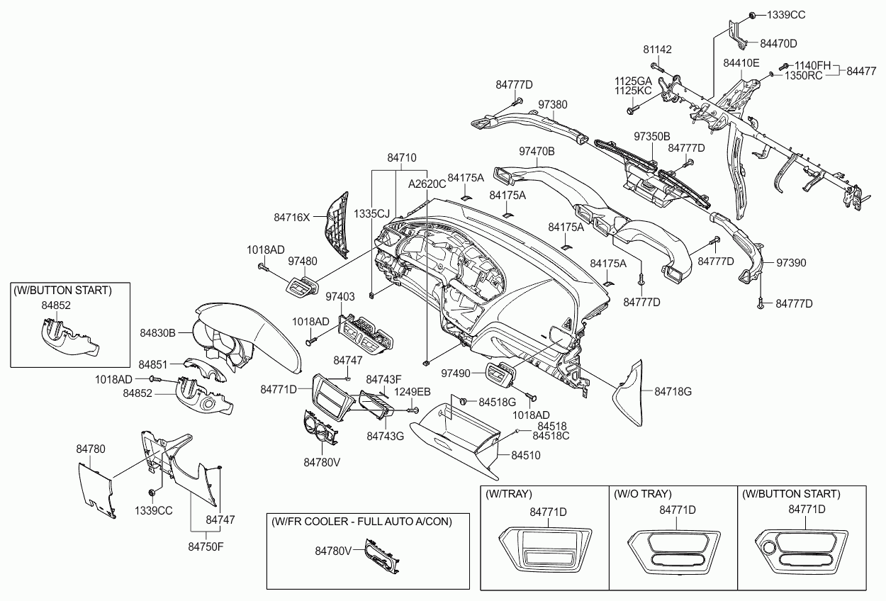 Приборная панель для Киа Сид 2015-2018