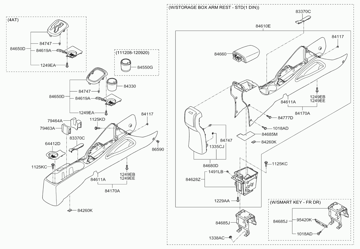 Подлокотник салона для Киа Сид 2015-2018
