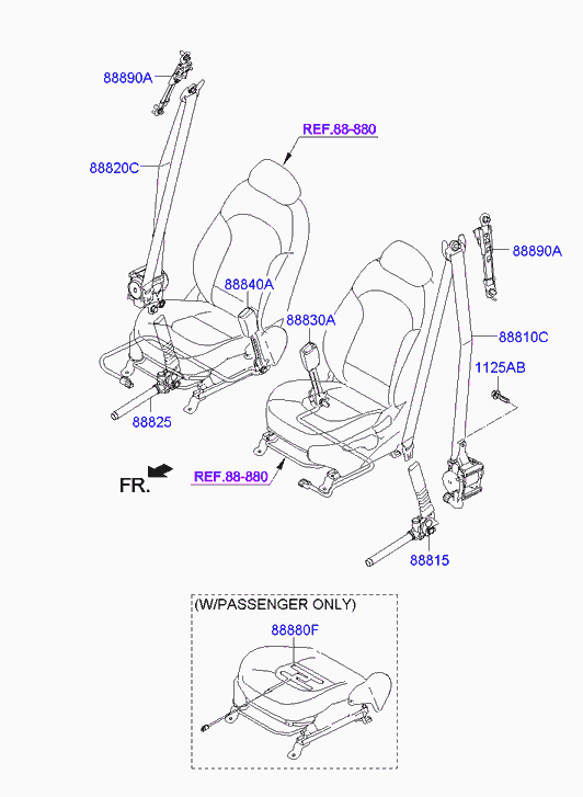 Ремень безопасности водителя для Киа Сид 2015-2018
