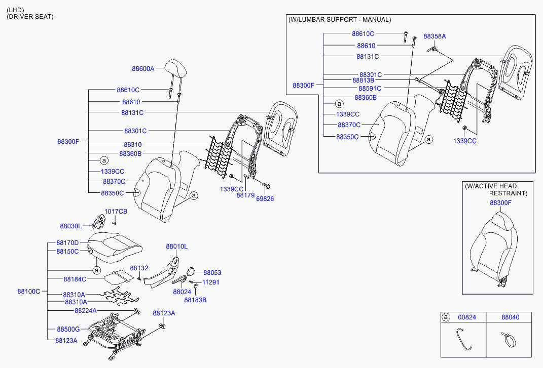 Спинка сиденья водителя для Киа Сид 2015-2018