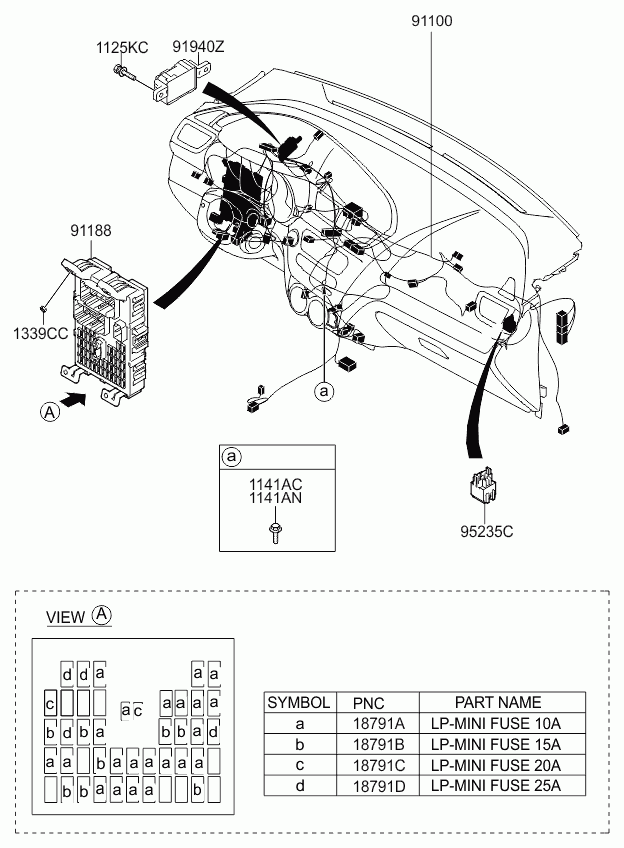 Блок предохранителей для Киа Сид 2015-2018