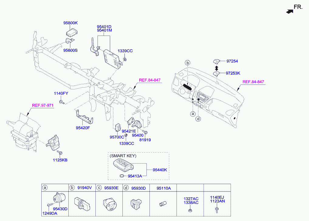 Контроллер смарт ключа для Киа Сид 2015-2018
